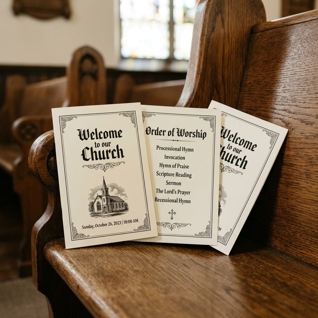 Preview of Church Bulletin Template Pack