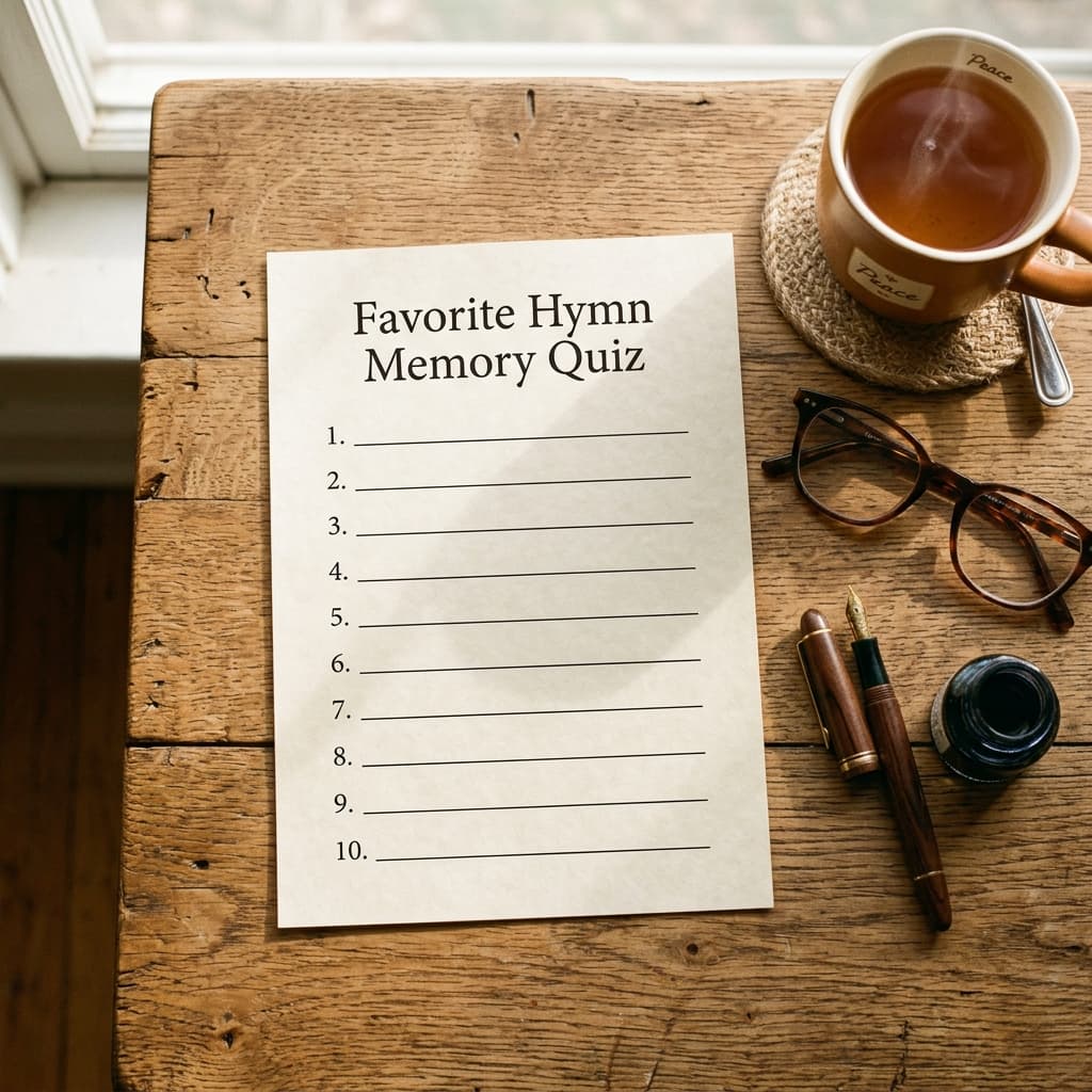 Preview of Favorite Hymn Memory Quiz